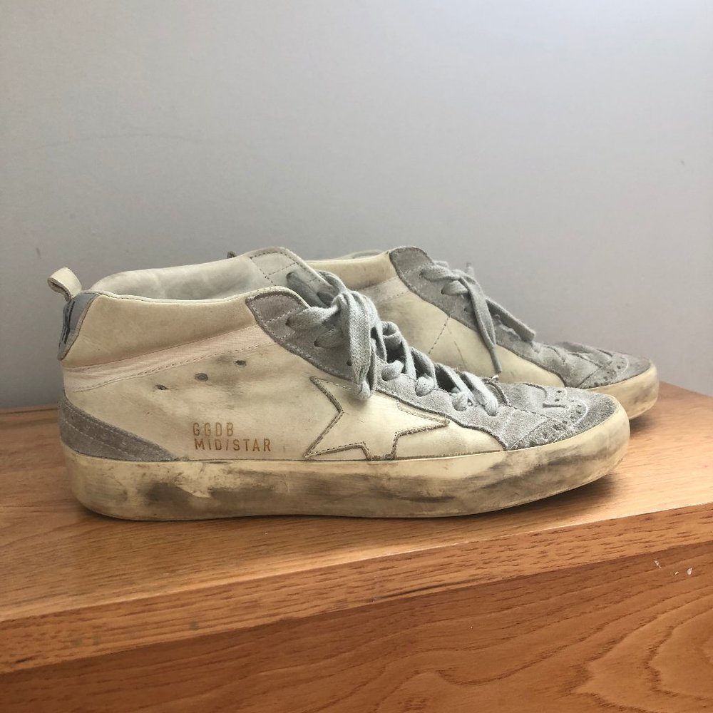 Golden Goose white/grey midstar sneakers size 36